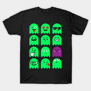 Emoji Faces Ghosts Glow T-Shirt